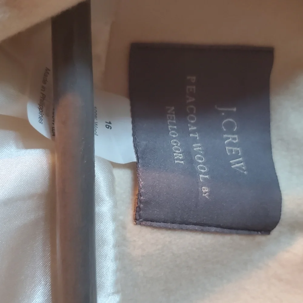 J CREW NELLO GORI WOOL PEACOAT NWOT SIZE 16 - Picture 3 of 6